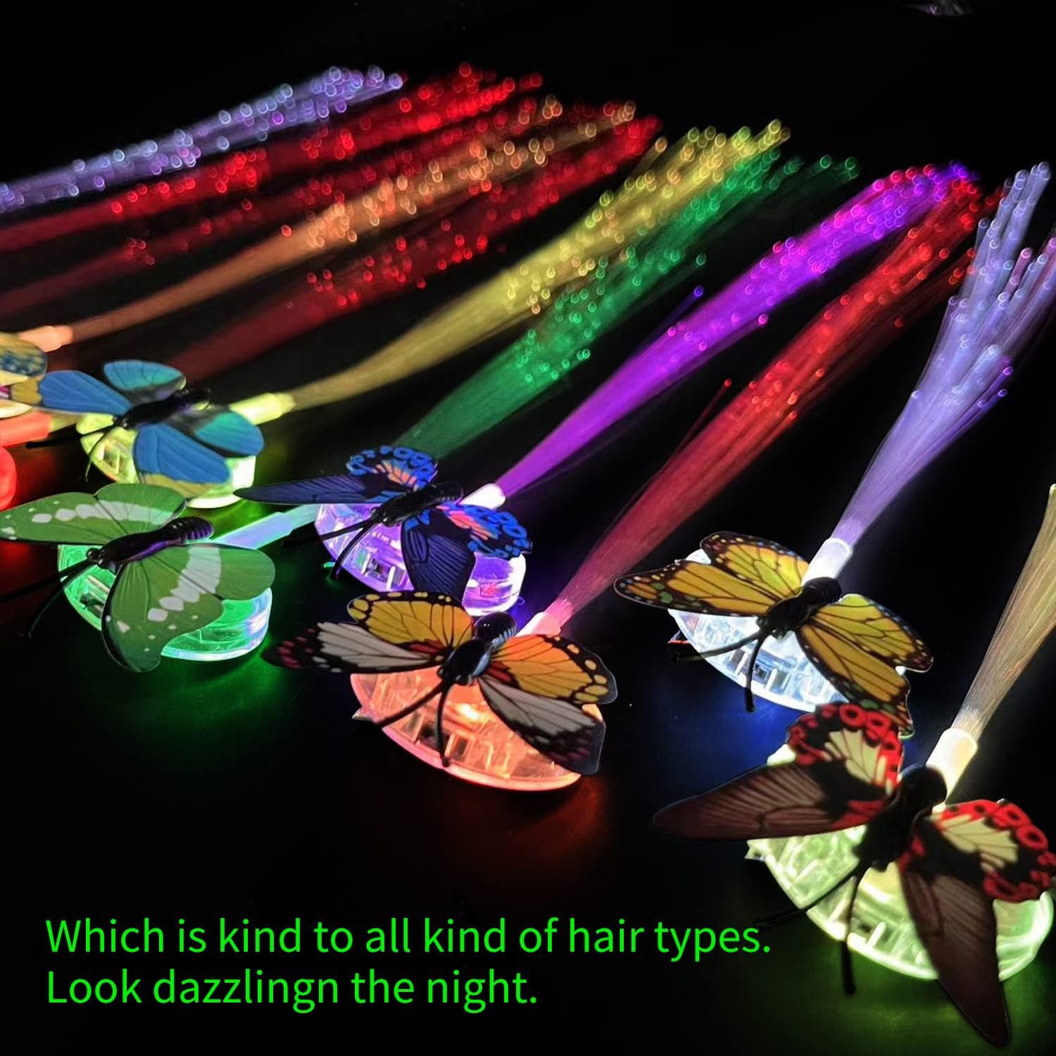 Led Butterfly Hair Braid Clip (Mix Color 1 Pc) Led Butterfly Hair Braid Clip (Mix Color 1 Pc)